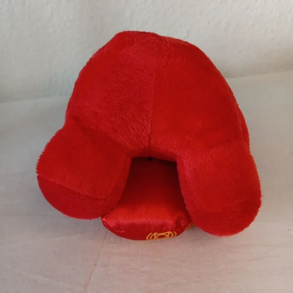 Chinese Lunar New Year Rabbit Bunny Red Gold Stuffed Plush Window Hanger Tags